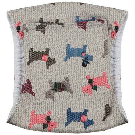 Couches de Chien Mâles, Lavable — Velcro Ajuste La Taille — Prévenir Le Harcèlement, Le Choix du Chien Mâle Gentleman (1pcs XL)