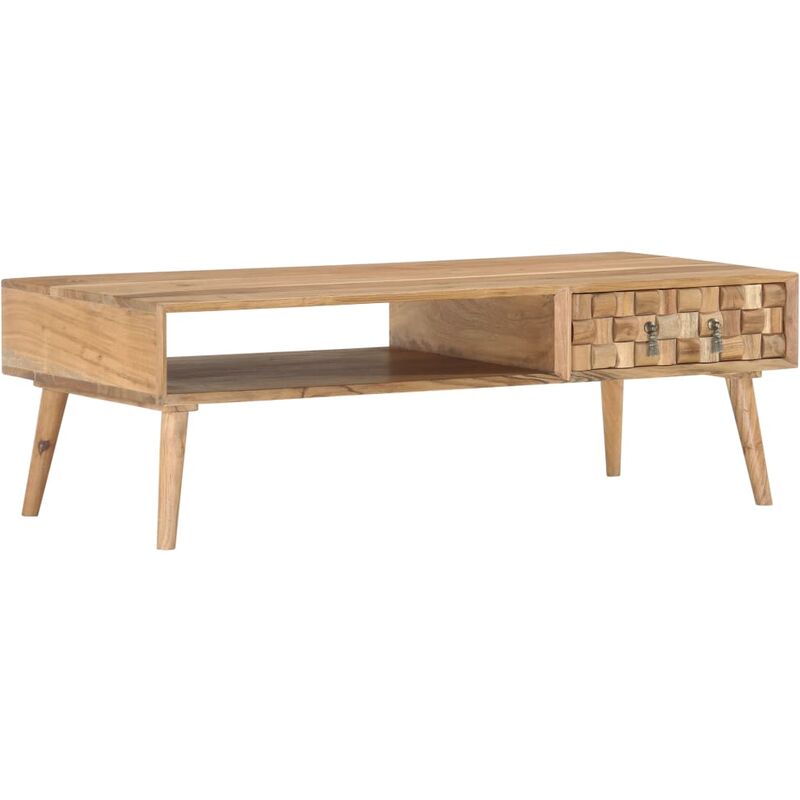 Asupermall - Couchtisch 110 x 50 x 35 cm Massivholz Akazie