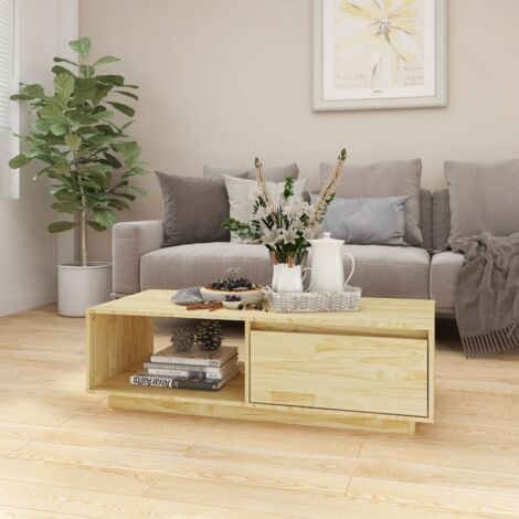 Couchtisch 110x50x33,5 cm aus massivem Kiefernholz
