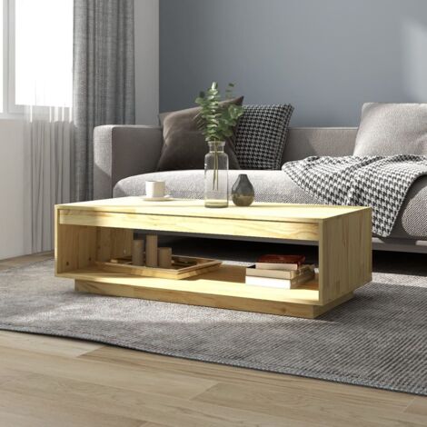 Couchtisch 110x50x33,5 cm aus massivem Kiefernholz