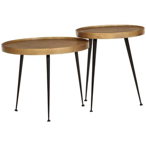 Couchtisch 2 Stk. Golden Holzwerkstoff vidaXL