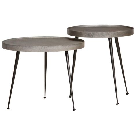 Couchtisch 2 Stk. Silbern Holzwerkstoff vidaXL