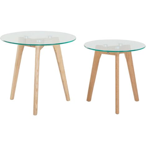 Couchtisch 2er Set MISSOURI Glas Transparent