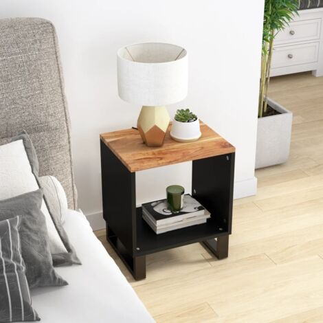 Couchtisch 40x31x46 cm Massivholz Akazie & Holzwerkstoff vidaXL