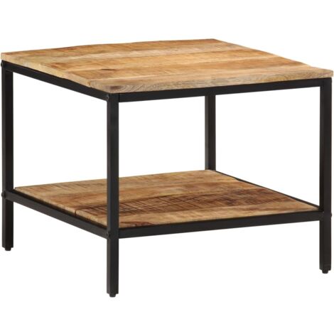 Couchtisch 55x55x45 cm Raues Massivholz Mango vidaXL