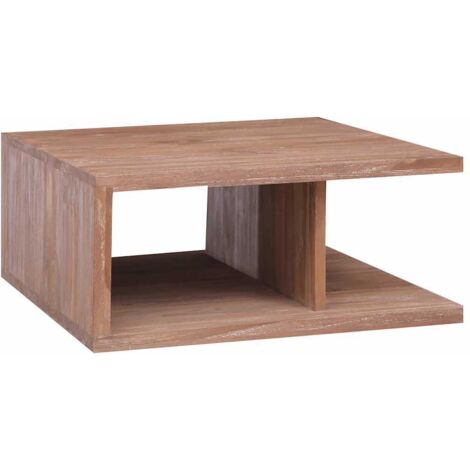 Couchtisch 70 x 70 x 30 cm Massivholz Teak