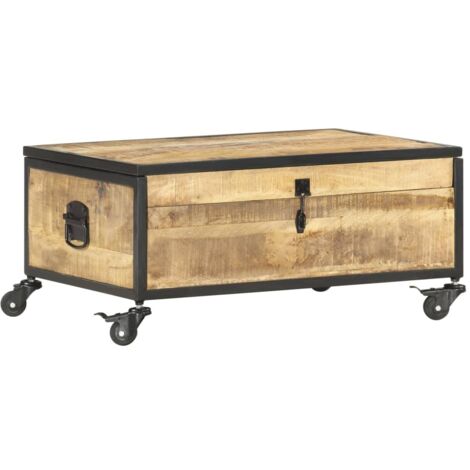 Couchtisch 70x50x33 cm Massivholz Mango
