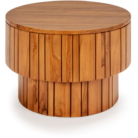 Couchtisch 70X70X50 Teakholz Matt Sand