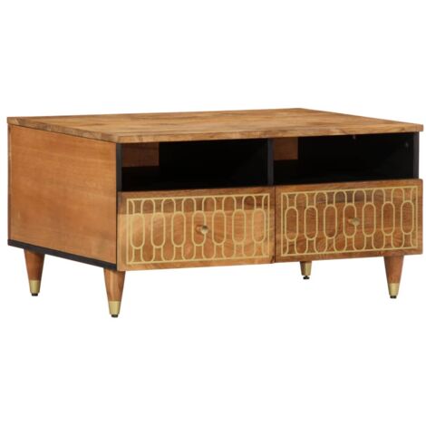 Couchtisch 80x54x40 cm aus massivem Mangoholz
