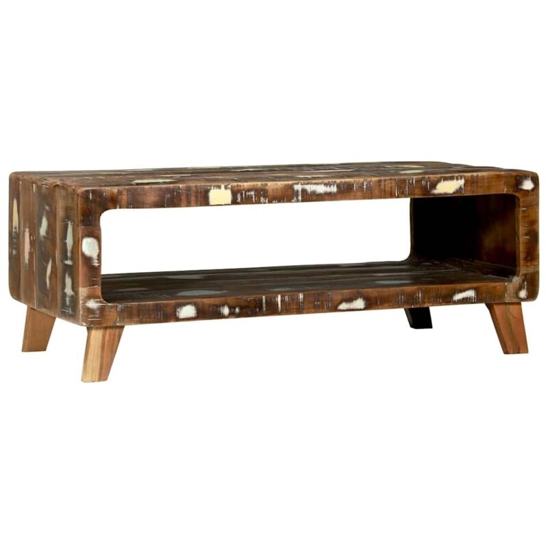 Couchtisch Mehrfarbig 90 X 50 X 35 Cm Recyceltes Massivholz Vidaxl