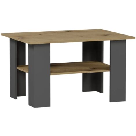 Couchtisch Artisan Mix Anthrazit, 55 x 80 x 60 cm - Modern A-1