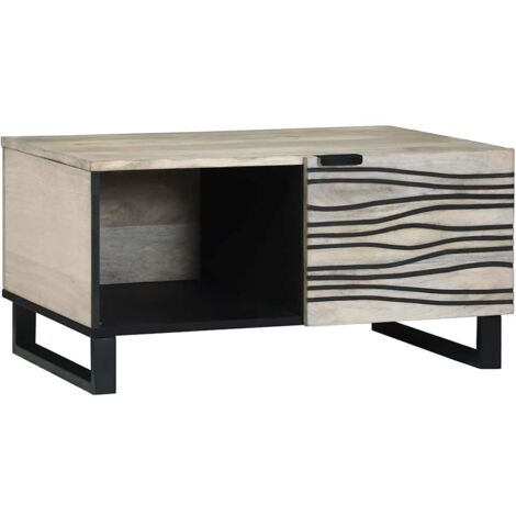 Couchtisch Beige und Schwarz 80 x 50 x 40 cm vidaXL
