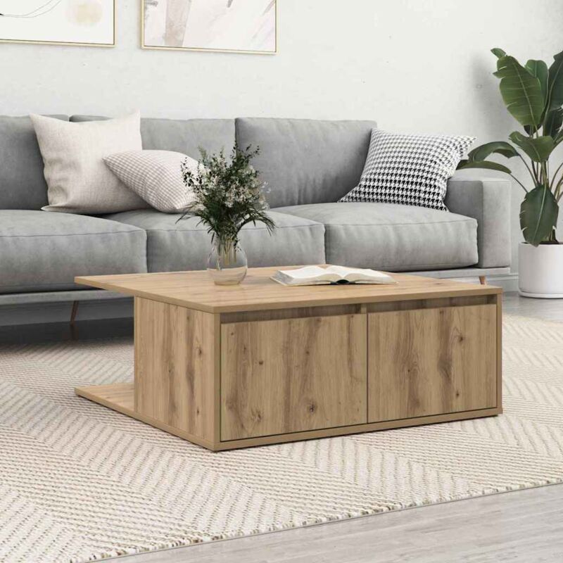 Couchtisch Eiche Handwerklich 80 X 80 X 31 Cm Holzwerkstoff Vidaxl
