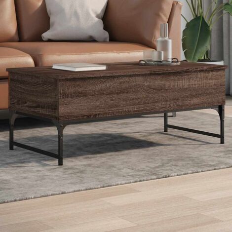 Couchtisch Braun Eichen-Optik 100x50x40 cm Holzwerkstoff Metall vidaXL