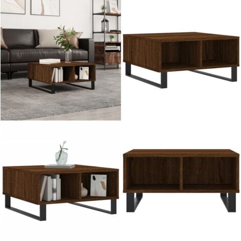 Couchtisch Braun Eichen-Optik 60x60x30 cm Holzwerkstoff - Couchtisch - Wohnzimmerschreibtisch - Holzmöbel - Esszimmertisch - Beistelltisch - Home & Living