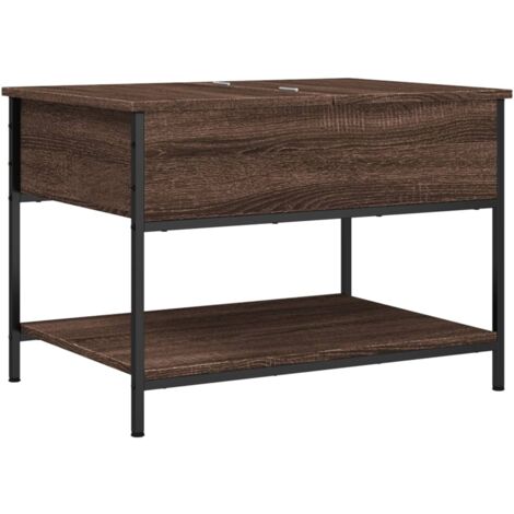 Couchtisch Braun Eichen-Optik 70x50x50 cm Holzwerkstoff Metall vidaXL