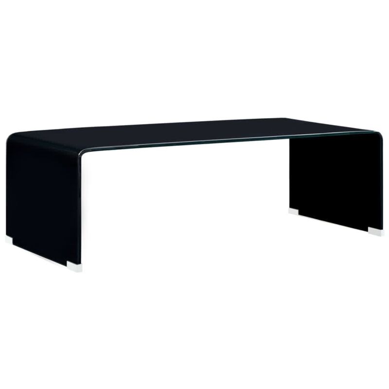 Couchtisch Schwarz 98x45x31 Cm Hartglas Vidaxl