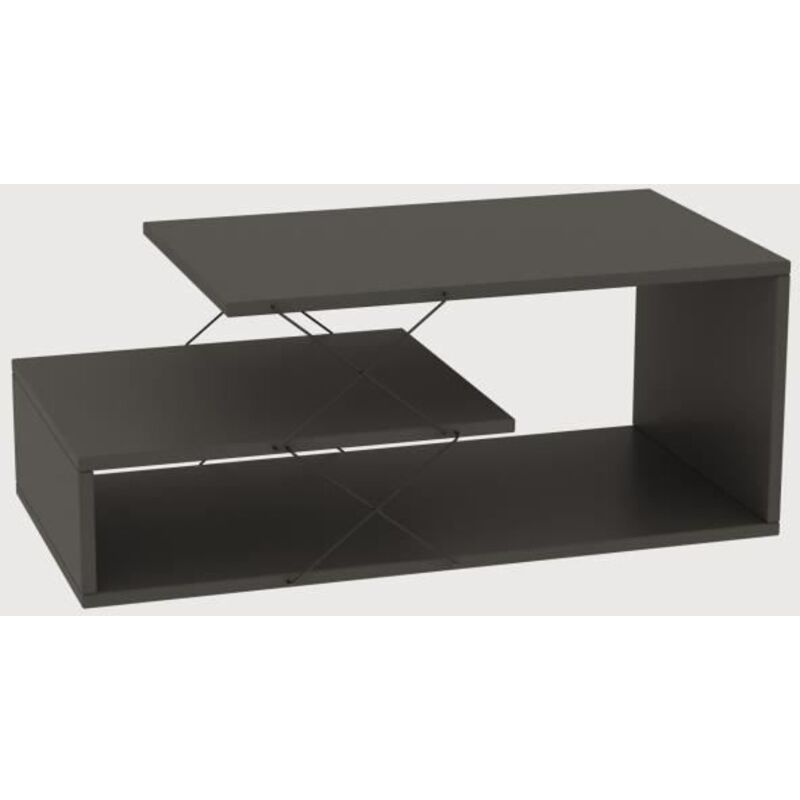 Cotecosy Couchtisch - Cayenne - Rechteckig - Anthrazit - 100 X 50 X 40 Cm