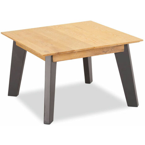 Couchtisch Eiche Massivholz 70x70 cm Sentosa - Grau