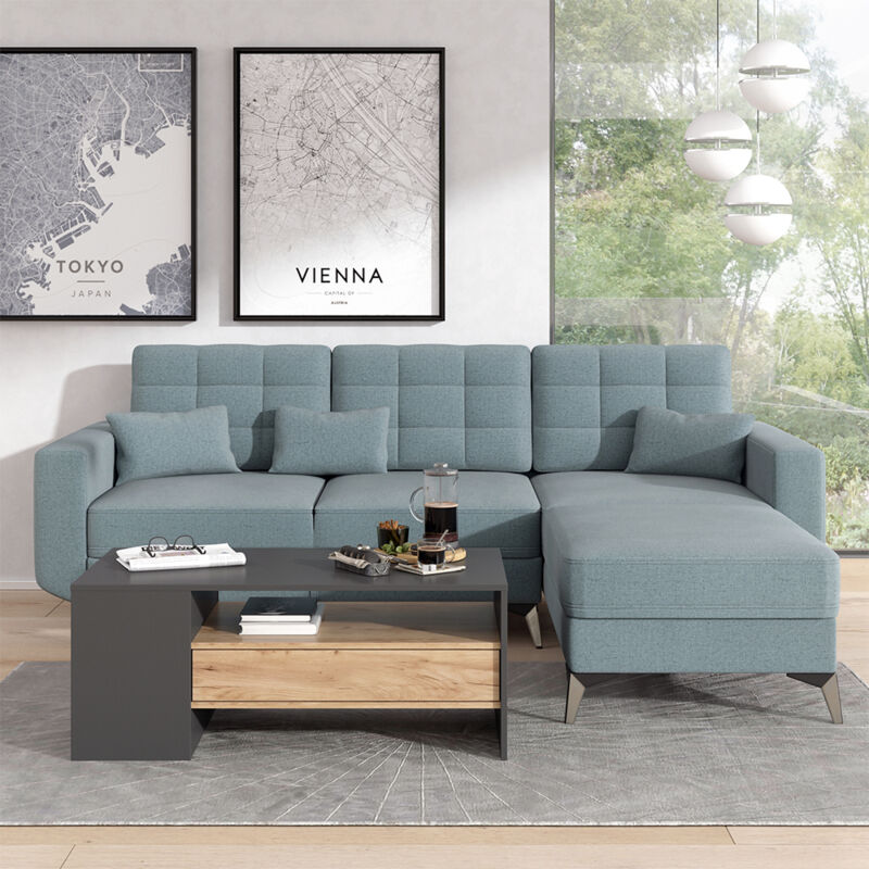 Vicco - Couchtisch Fabien, Goldkraft Eiche, 110 X 60 Cm