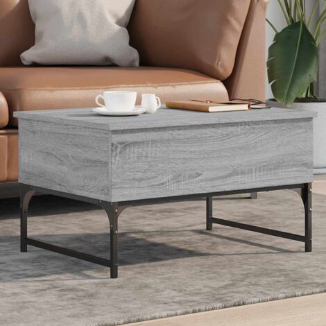 Couchtisch Grau Sonoma 70x50x40 cm Holzwerkstoff und Metall vidaXL