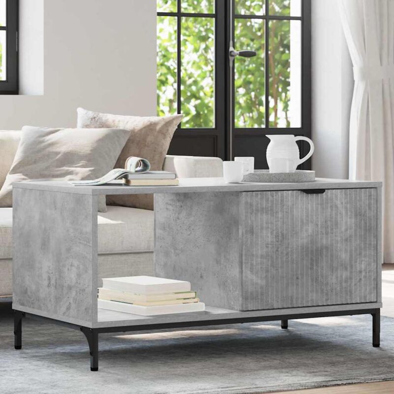 Couchtisch Betongrau 90 X 49 X 46 Cm Holzwerkstoff Vidaxl