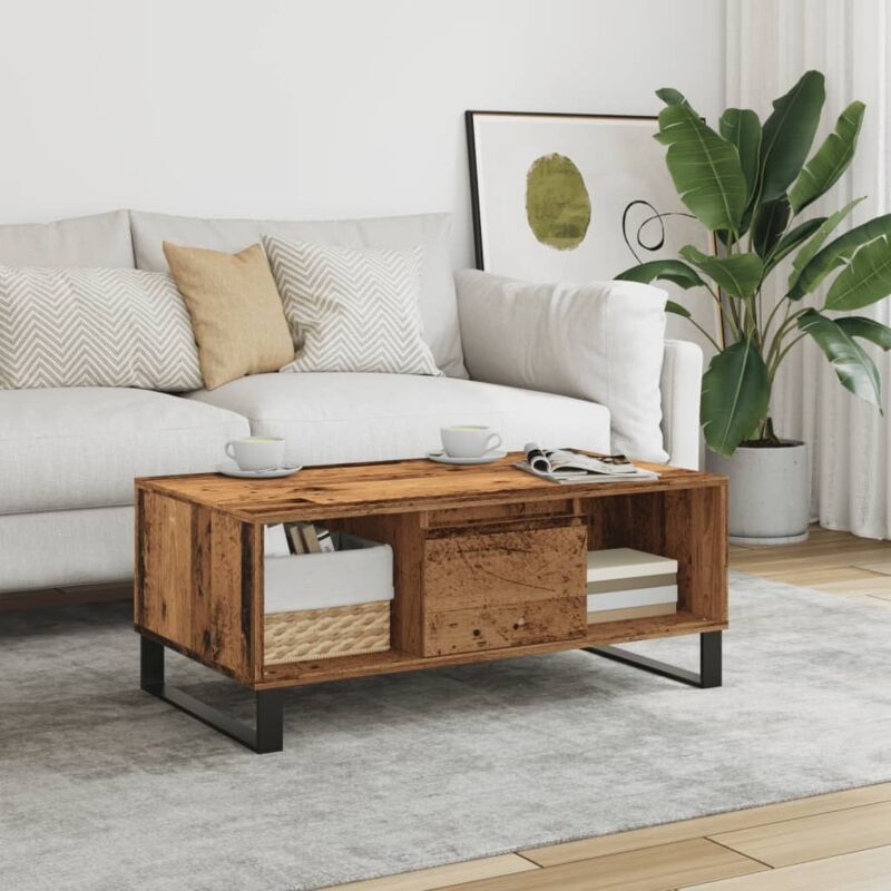 Couchtisch Altholz-optik 90x50x36, 5 Cm Holzwerkstoff Vidaxl