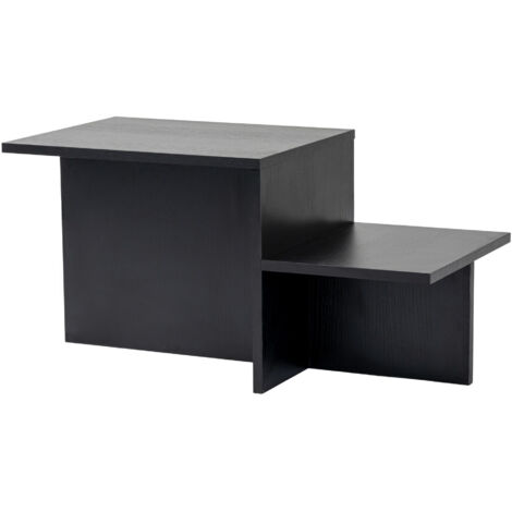 Couchtisch - HARMONY - rechteckig - Schwarz - 80 x 40 x 40 cm