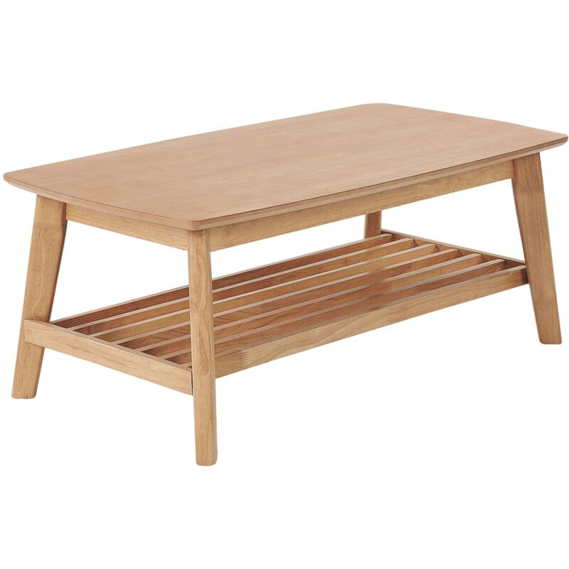 Beliani Couchtisch Tulare Hellbraun