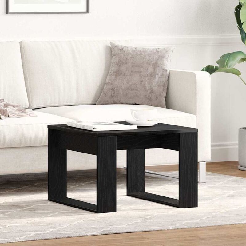 Couchtisch Schwarze Eiche 50 X 50 X 35 Cm Holzwerkstoff Vidaxl