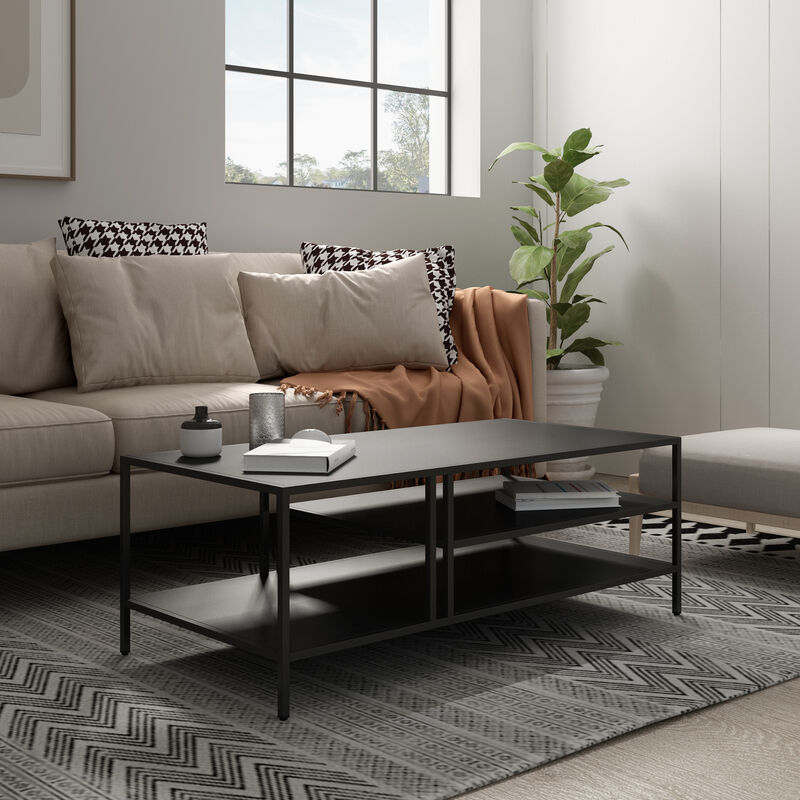 [en.casa] - Couchtisch Kumlinge 40x110x55 Cm Schwarz