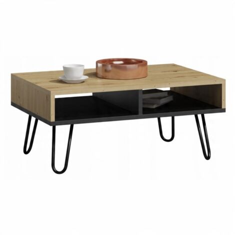 Couchtisch LOFT Dora ARTISAN BLACK für das Wohnzimmer oder Büro MK