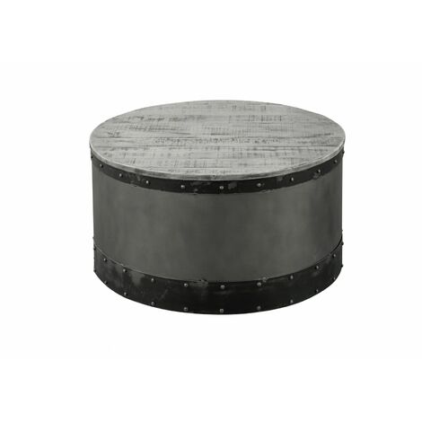 Couchtisch Mango 78x78x43 grau lackiert HEAVY INDUSTRY 163