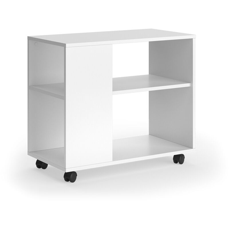 Couchtisch Marian, Weiß, 70 X 36.6 Cm Mit Rollen, Vicco