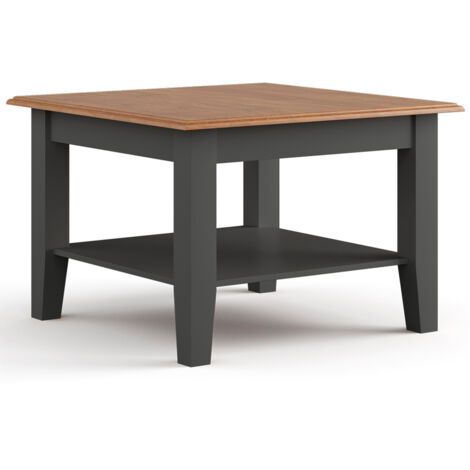Couchtisch, Massivholz in grau mit Eiche Optik BORMIO-163