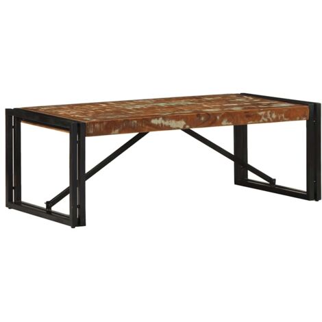Couchtisch Mehrfarbig 100x50x35 cm Altholz Massivholz vidaXL
