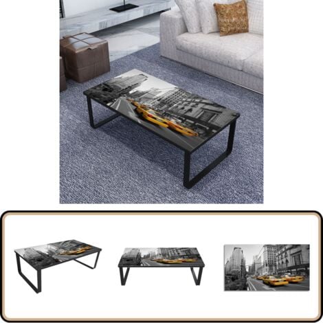 Couchtisch mit Glasplatte Rechteckig - Couchtisch - Esszimmertisch - Wohnzimmertisch - Beistelltisch - Sideboard