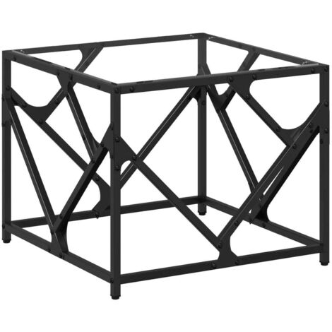 Couchtisch mit Glasplatte Transparent 50x50x41 cm Stahl vidaXL