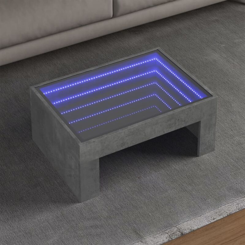 Couchtisch Mit Infinity-led Betongrau 70x50x30 Cm - Vidaxl