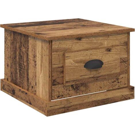 Couchtisch mit Schubladen Altholz 50 x 50 x 35 cm Holzwerkstoff vidaXL