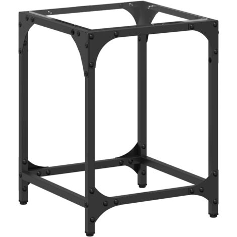 Couchtisch mit transparentem Glasaufsatz 30x30x40 cm Stahl