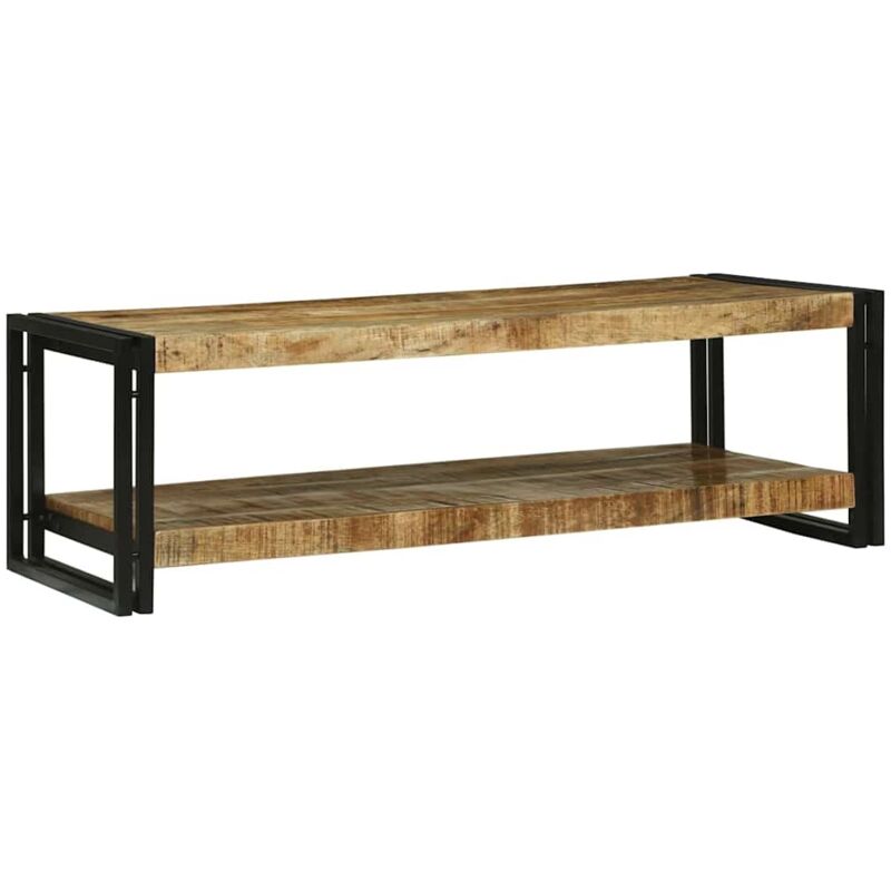 Couchtisch Braun 120 X 50 X 38 Cm Massives Mangoholz Vidaxl