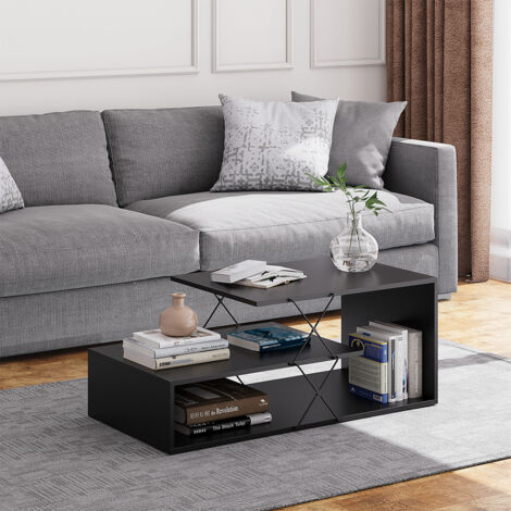 Couchtisch Nario, Schwarz, 100 x 50 cm, Vicco