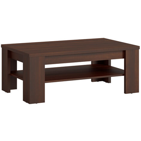 Couchtisch Nussbaum 110 cm IMPERIA-129 mit Ablage