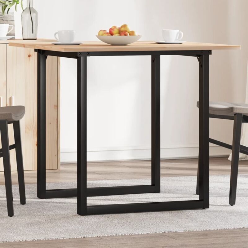 Esstisch O-gestell 90x90x75cm Massivholz Kiefer Und Gusseisen - Vidaxl