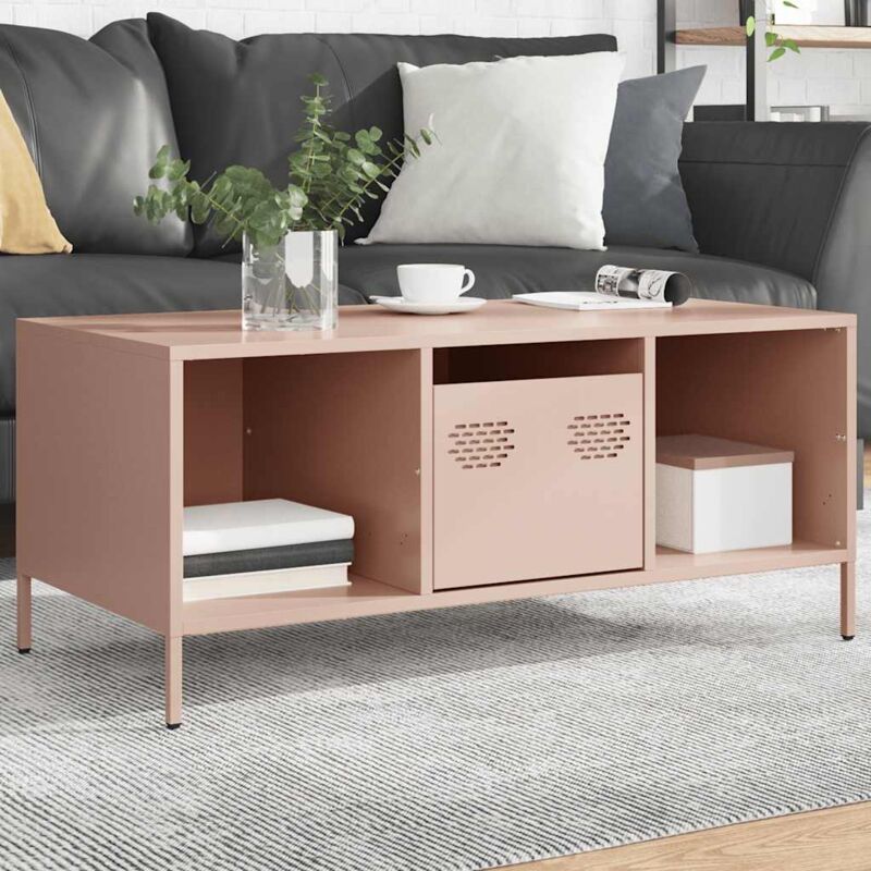 Couchtisch Rosa 101, 5x50x43, 5 Cm Kaltgewalzter Stahl - Vidaxl