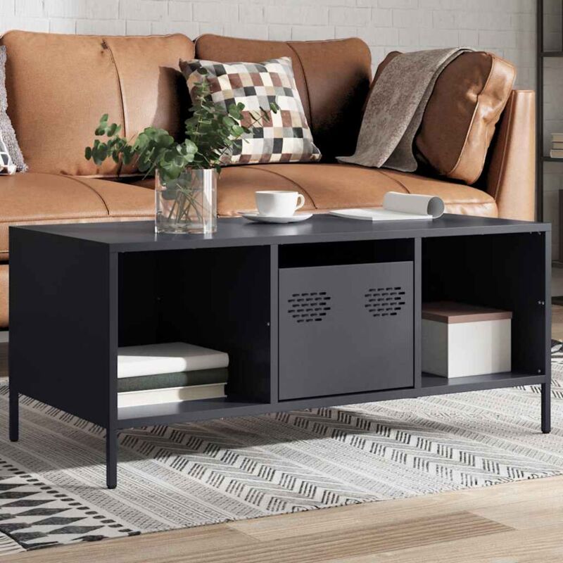 Vidaxl - Couchtisch Anthrazit 101, 5x50x43, 5 Cm Kaltgewalzter Stahl