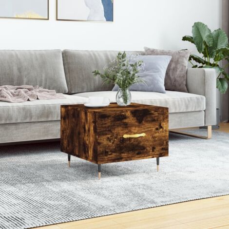 Couchtisch Räuchereiche 50x50x40 cm Holzwerkstoff vidaXL