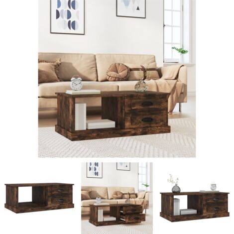 Couchtisch Räuchereiche 90x50x35 cm Holzwerkstoff vidaXL