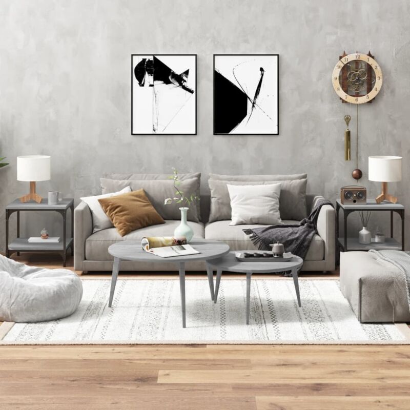 Vidaxl - Beistelltische 2 Stk. Grau Sonoma 40x40x40 Cm Holzwerkstoff